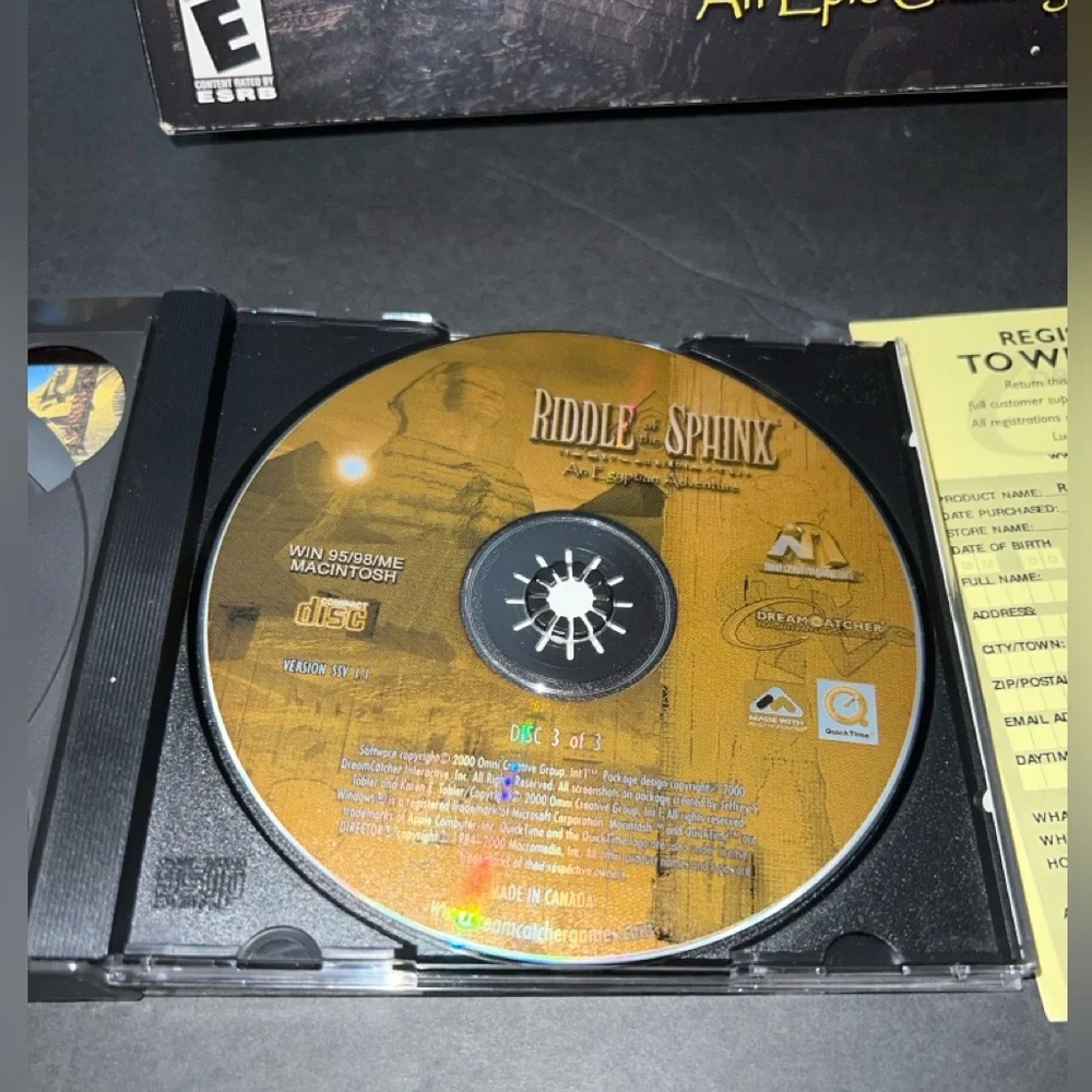 Riddle of the Sphinx: An Egyptian Adventure (PC, 2000) Big Box PC Game Complete